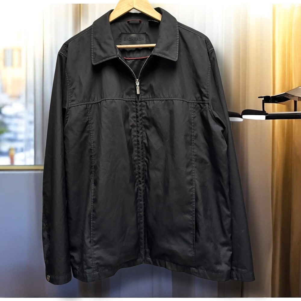 Bachrach Mens Black Full Zip Lightweight Jacket Coat